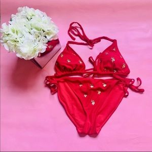 U.S. polo assn red logo bikini